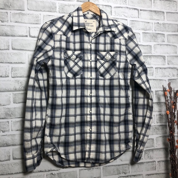 AEO vintage fit plaid shirt size: XS/TP - Picture 9 of 9